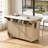 55.5" Fluted Kitchen Island with 2 Drop Leaf-454704040