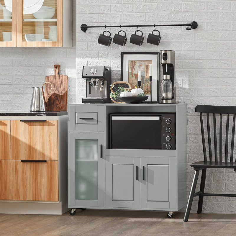 Kelon 89cm Kitchen Pantry, Grey