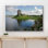 Nature, paysage, vue du château de Dunguaire à Galway, en Irlande, sur toile
