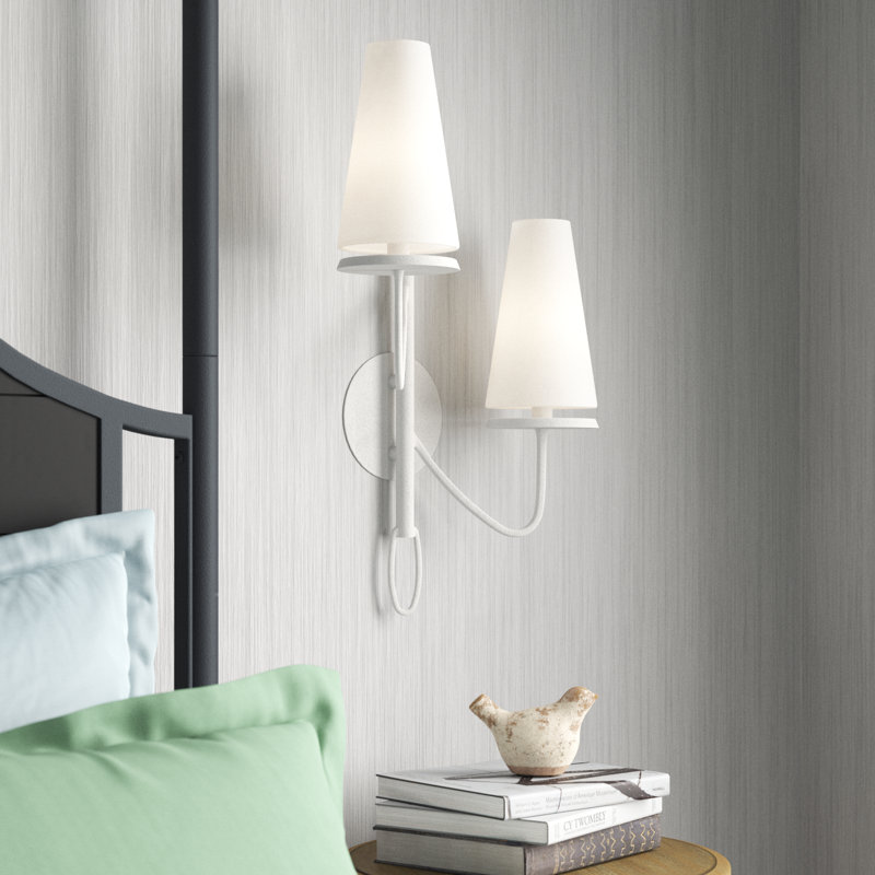 Walling Plug-in Armed Sconce, Gesso White