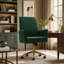 Fauteuil de bureau vibrant en velours à haut dossier avec massage lombaire et inclinaison réglable pour un confort ergonomique