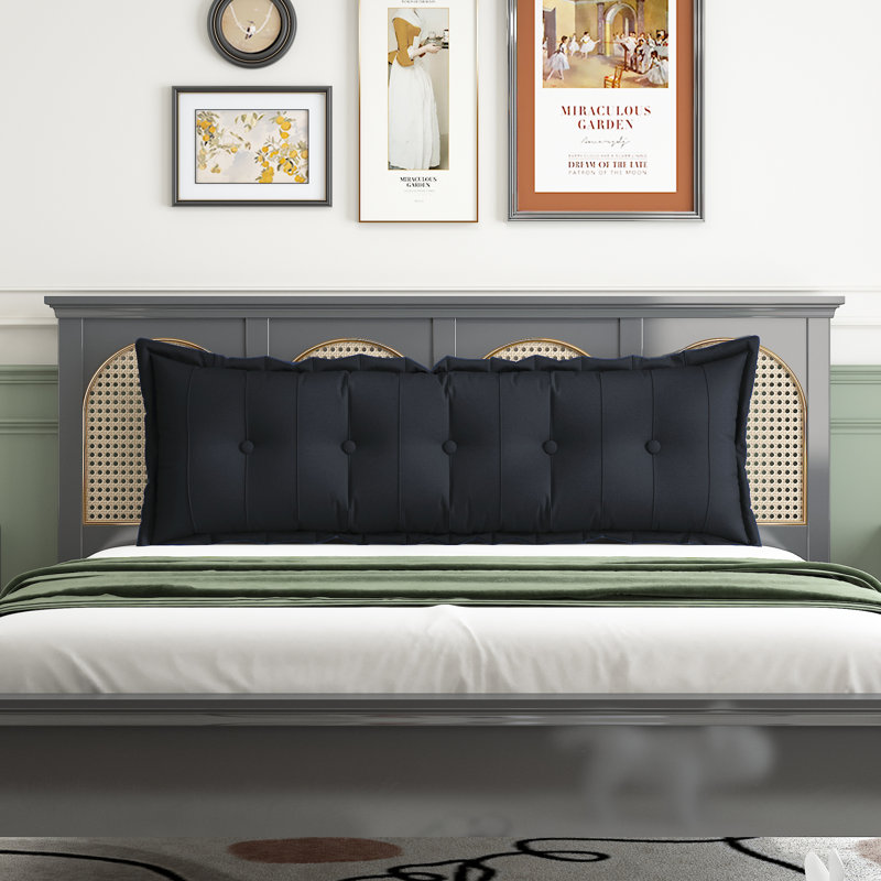 Coussin de tête de lit Sit-up Back Comfort, Noir, Grand lit