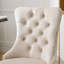 Chaise de bureau pivotante avec roulettes et garniture cloutée-129105586