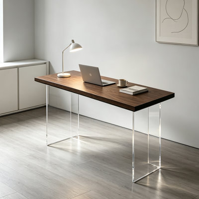 High-end Durable Walnut Solid Sood Acrylic Desk