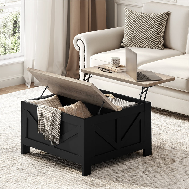 Piero Single Coffee Table, Gray/Black