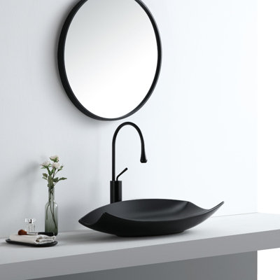 Modern Vitreous China Vessel Bathroom Sink