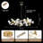Ceramic Ginkgo Leaf Chandelier Lighting, D31.5"