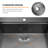 32 Inch Gunmetal Black Drop-In Workstation Sink
