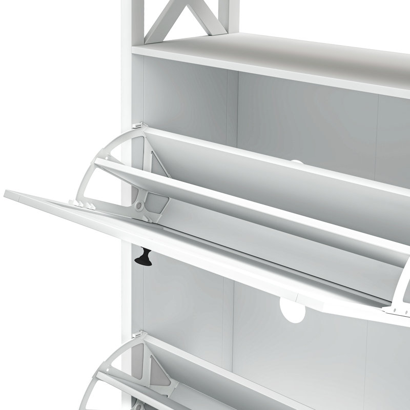 Armoire de rangement à chaussures Herik , Blanc