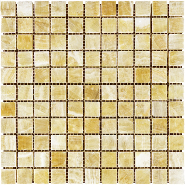 Honey Onyx 1" X 1" Onyx Look Floor And Wall Mosaic