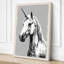 Unicorn in Charcoal Minimalist - Wrapped Canvas-594182908-594182909