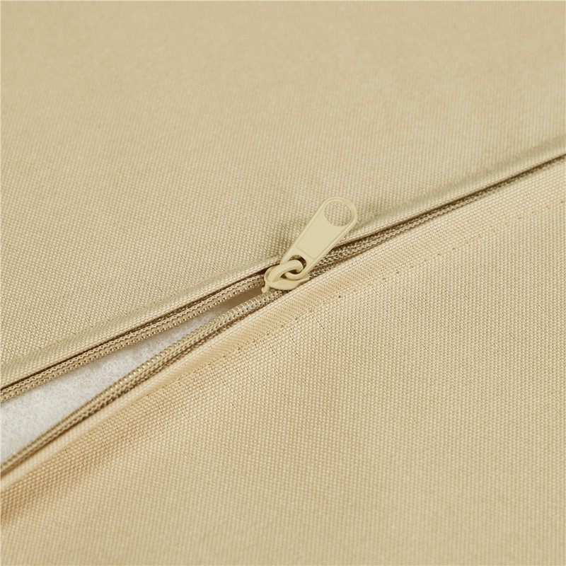 Repose-pieds en osier avec coussins amovibles Botond, Beige, Brun