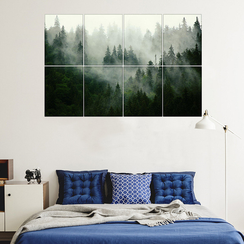 48" x 32" Peel & Stick Art Acoustic Panels, Decorative Soundproof Wall Panels for Home Office&Recording Studio (Set of 8)
