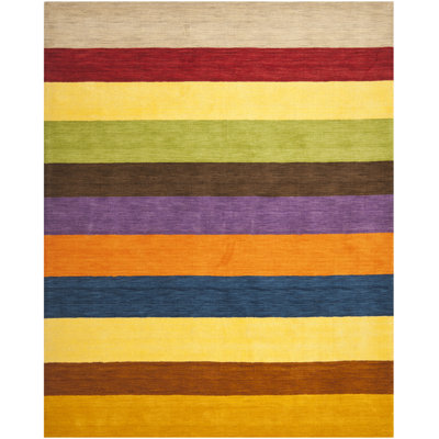 Hossain Hand Loomed Wool Striped Rug