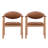 Auberkonos Mid-Century Modern Upholstered Dining Armchairs with Curved Back and Rubberwood Frame-1980318059
