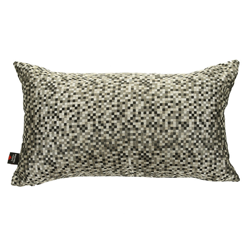 Alvaro Polka Dots Rectangular Cushion, Silver