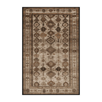 Machine Washable Persian Brown Area Rug
