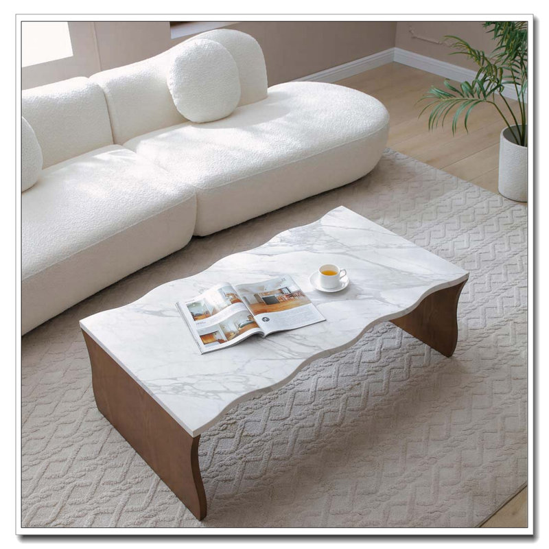 Table basse Living Room Waves, Noyer