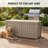150 Gallon Brown Resin Deck Box, Waterproof Weather Resistant Outdoor Storage Container with Lockable Lid, Hydraulic Lift, 550 lbs Support for Patio Cushions, Garden Tools, Pool Supplies