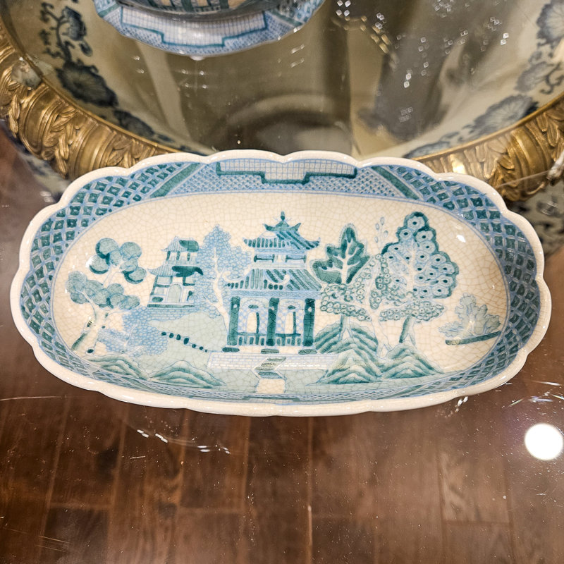 Porcelain Willow Oval Dish