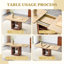 Ensembles de tables de salle à manger extensibles avec rangement, panneau de fibres à densité moyenne et structure en métal, style moderne pour les salles à manger