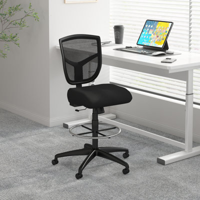 Backed Adjustable Height Ergonomic Industrial Stool