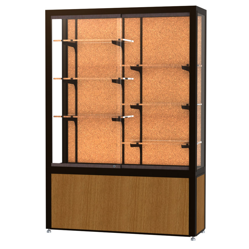 Vitrine en aluminium Défi Series du trophée, Liège, Satin, H 66 po x l 120 po x P 16 po
