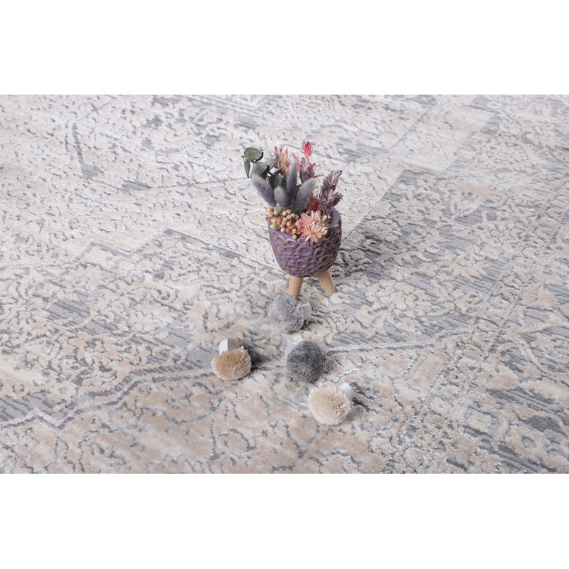 Tapis abstrait MDA Rugs, Tapis de couloir 2 pi 6 po x 7 pi 7 po