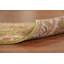 Tapis vert traditionnel à motif géométrique vert 3 x 8