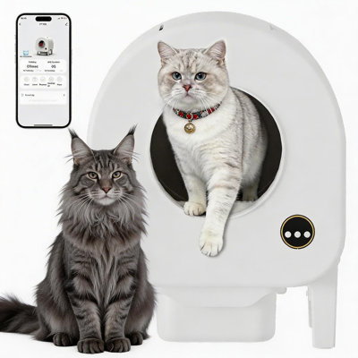 Self-Cleaning Smart Cat Litter Box, Large Capacity for Multiple Cats, WiFi App Control, Automatic Litter Box