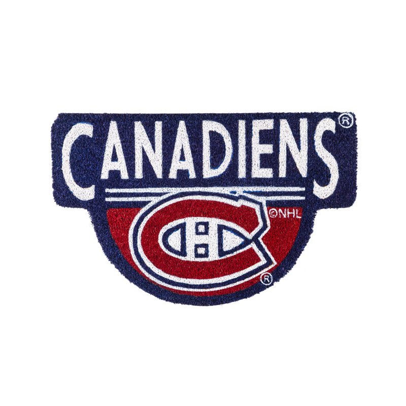 NFL Shaped Coir Outdoor Welcome Mat, Canadiens
