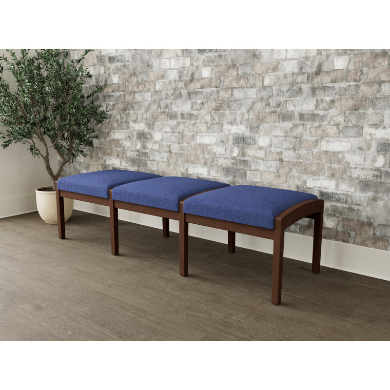 Banc en bois 3 places Lenox, Noyer Riftwood, Amiral Archetype