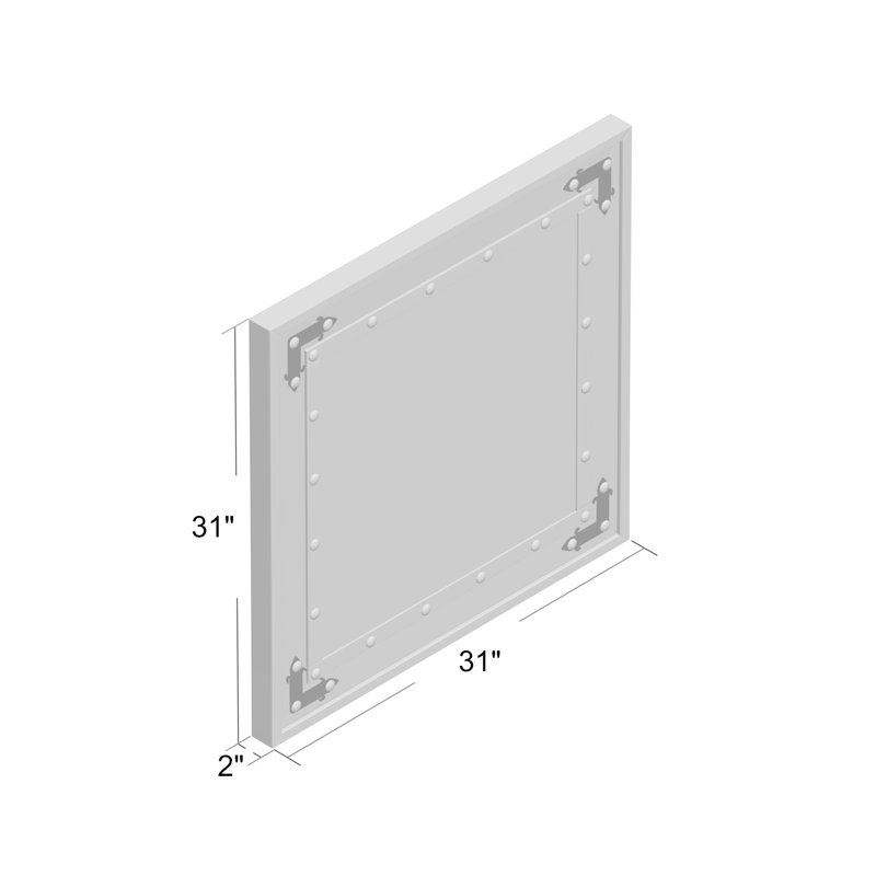 Adrushan Solid Wood Flat Mirror, 31" H x 31" W