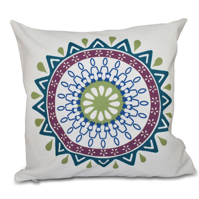 Housse et insert de coussin Happy Hippy, H 16 po x l 16 po, Bleu sarcelle