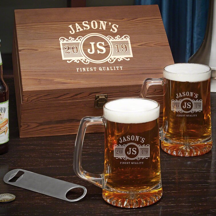 Funny Groomsmen Gifts  Laser Engraved Your Buddy on a Beer Glass