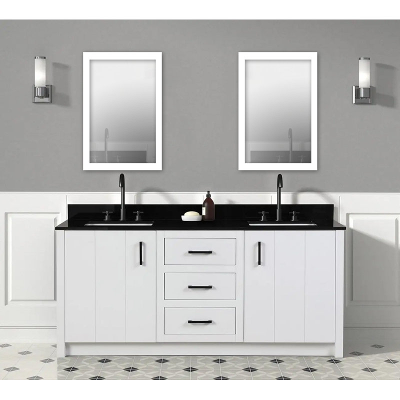 Howliet Wood Wall Mirror, White