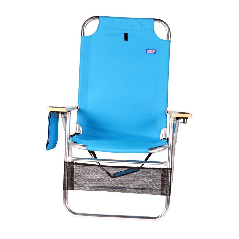 Folding Beach Chair, Light Blue
