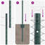 Fence with Post Segment Outdoor Barrier Garden Terrace Divider Boundary-173861435-173861434