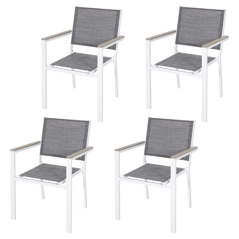 Outdoor Patio Dining Armchair, 4 pack