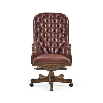 Fauteuil de direction en cuir véritable Buckingham