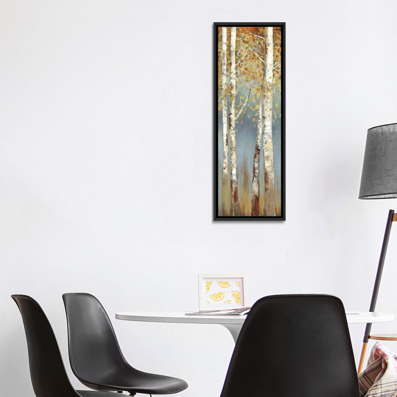 «Butterscotch Birch Trees I» par Allison Pearce - impression sur toile tendue, H 48 po x l 16 po x P 1,5 po