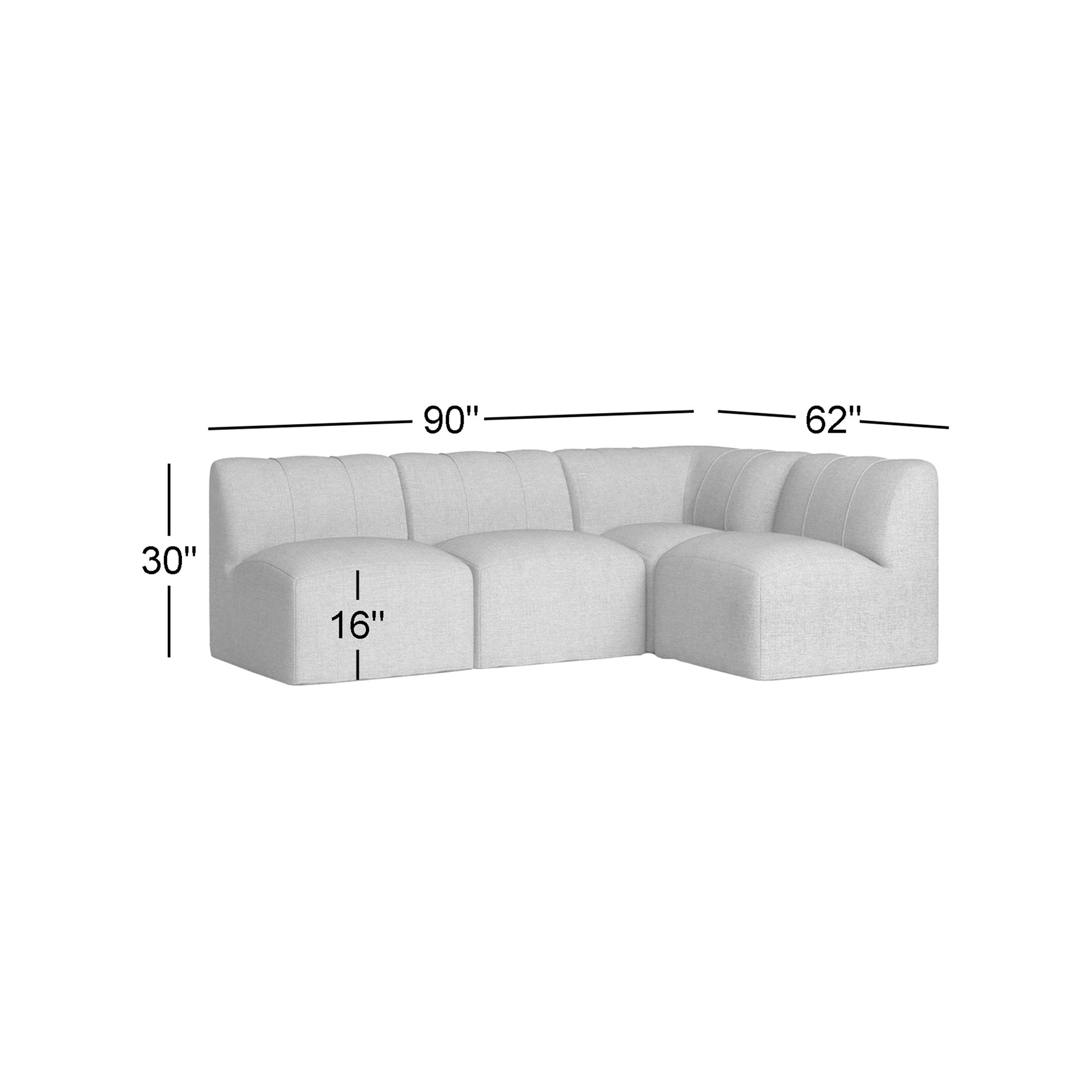 Praia 96" Sunbrella Outdoor Sofa, Cast Silver Sunbrella®