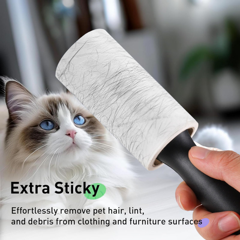 Extra Sticky Lint Rollers Pet Hair Remover For Laundry Clothes Furniture Carpet,Total 540 Sheets Lint Rollers Refills Dog Cat Hair Lint Remover Brush Couch