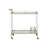 Antique Mirror & Wire Brass Finish Serving Cart