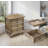 Farmhouse Nightstands Set Of 2 With 4 Drawer,Wood Storage End Table With Hidden Pull-Out Shelf, Large Side Table With 4 Solid Wood Feet And Metal Handle,Easy Assembly-1400425217-1400425218