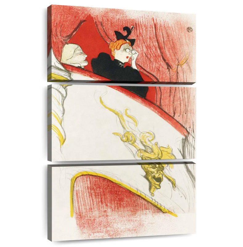 Lilie la boîte avec le masque doré 1894, H 32 po x l 20 po