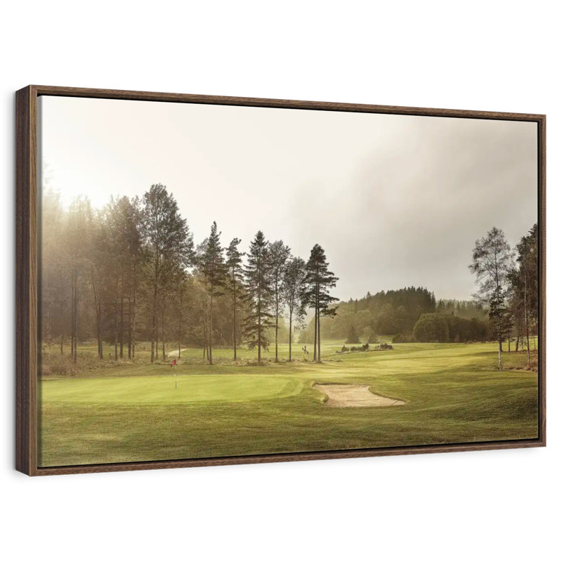 Arbres de terrain de golf, Cadre flottant en noyer, 40 po x 27 po