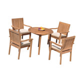Leveb Outdoor 5 - Piece Teak Dining Set