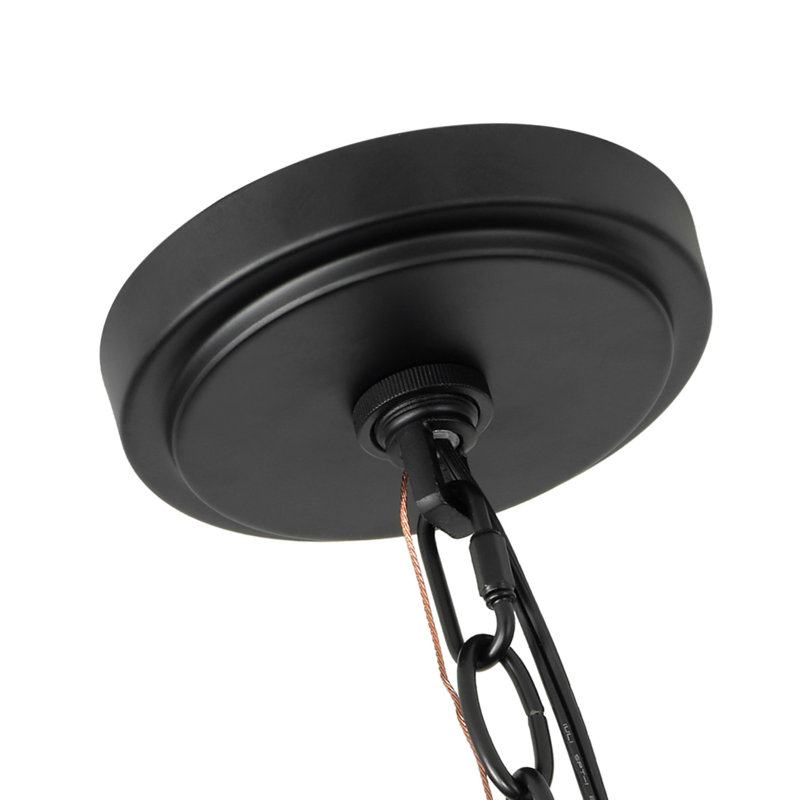 Luminaire suspendu réglable en fer 1 lumière gris foncé