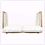 Ensemble de causeuse et table basse d'extérieur, structure en bois d'acacia avec détail en corde-129746689